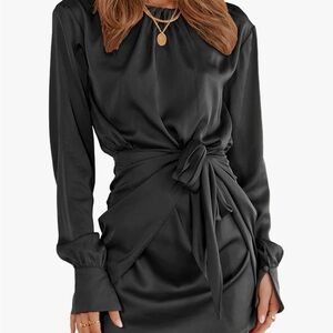 Elegant Black Long Sleeve Dress